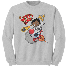 Load image into Gallery viewer, Betty_Boop_Sweatshirt_Astronaut_Design__Ash_Mockup.png
