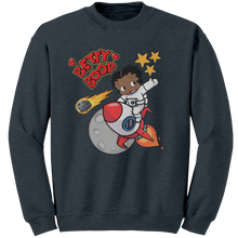 Load image into Gallery viewer, Betty_Boop_Sweatshirt_Astronaut_Design__Dark_Heather_Mockup.png