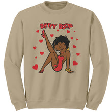 Load image into Gallery viewer, Betty Boop Sweatshirt, Betty Boop with Heart Sweatshirt, Betty Boop Womens Sweatshirt, Christmas Sweatshirt, Womens Clothing, Christmas Gift