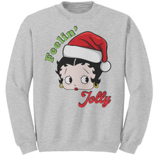 Load image into Gallery viewer, Betty Boop Sweatshirt, Christmas Sweatshirt, Feeling Jolly Sweatshirt, Betty Boop Sweater Betty Boop Shirt Betty Boop Christmas Gift For Her