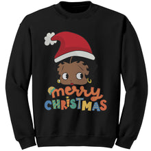 Load image into Gallery viewer, Betty Boop Sweatshirt, Christmas Sweatshirt, Santa Design Betty Boop Christmas Sweatshirt, Christmas Gifts, Holiday Sweatshirt, Winter Gift