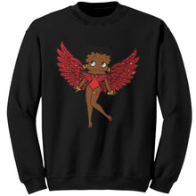 Load image into Gallery viewer, Betty Boop Sweatshirt, Christmas Sweatshirt, Betty Boop Womens Sweatshirt, Betty Boop with Angel Wings Sweatshirt, Christmas Gift For Her