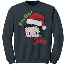 Load image into Gallery viewer, Betty Boop Sweatshirt, Christmas Sweatshirt, Feeling Jolly Sweatshirt, Betty Boop Sweater Betty Boop Shirt Betty Boop Christmas Gift For Her