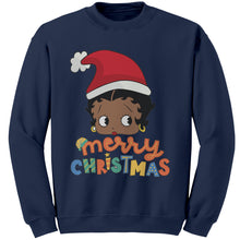 Load image into Gallery viewer, Betty Boop Sweatshirt, Christmas Sweatshirt, Santa Design Betty Boop Christmas Sweatshirt, Christmas Gifts, Holiday Sweatshirt, Winter Gift