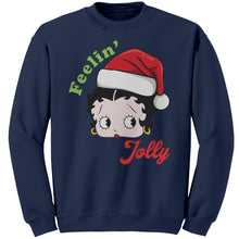 Load image into Gallery viewer, Betty Boop Sweatshirt, Christmas Sweatshirt, Feeling Jolly Sweatshirt, Betty Boop Sweater Betty Boop Shirt Betty Boop Christmas Gift For Her