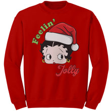 Load image into Gallery viewer, Betty Boop Sweatshirt, Christmas Sweatshirt, Feeling Jolly Sweatshirt, Betty Boop Sweater Betty Boop Shirt Betty Boop Christmas Gift For Her