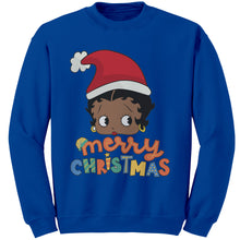 Load image into Gallery viewer, Betty Boop Sweatshirt, Christmas Sweatshirt, Santa Design Betty Boop Christmas Sweatshirt, Christmas Gifts, Holiday Sweatshirt, Winter Gift