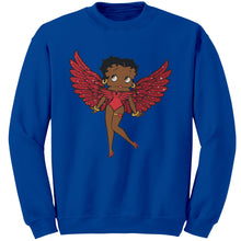 Load image into Gallery viewer, Betty Boop Sweatshirt, Christmas Sweatshirt, Betty Boop Womens Sweatshirt, Betty Boop with Angel Wings Sweatshirt, Christmas Gift For Her