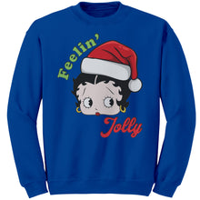 Load image into Gallery viewer, Betty Boop Sweatshirt, Christmas Sweatshirt, Feeling Jolly Sweatshirt, Betty Boop Sweater Betty Boop Shirt Betty Boop Christmas Gift For Her