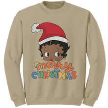 Load image into Gallery viewer, Betty Boop Sweatshirt, Christmas Sweatshirt, Santa Design Betty Boop Christmas Sweatshirt, Christmas Gifts, Holiday Sweatshirt, Winter Gift