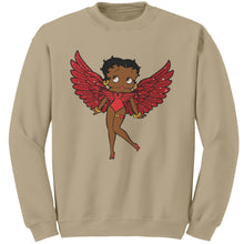 Load image into Gallery viewer, Betty Boop Sweatshirt, Christmas Sweatshirt, Betty Boop Womens Sweatshirt, Betty Boop with Angel Wings Sweatshirt, Christmas Gift For Her