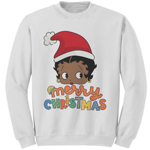 Load image into Gallery viewer, Betty Boop Sweatshirt, Christmas Sweatshirt, Santa Design Betty Boop Christmas Sweatshirt, Christmas Gifts, Holiday Sweatshirt, Winter Gift