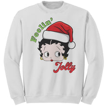 Load image into Gallery viewer, Betty Boop Sweatshirt, Christmas Sweatshirt, Feeling Jolly Sweatshirt, Betty Boop Sweater Betty Boop Shirt Betty Boop Christmas Gift For Her