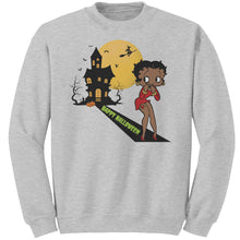 Load image into Gallery viewer, Betty Boop Sweatshirt, Cute Betty Boop Halloween Sweatshirt, Spooky Season Sweatshirt, Funny Halloween Gift For Her Betty Boop Womens Shirt
