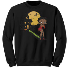 Load image into Gallery viewer, Betty Boop Sweatshirt, Cute Betty Boop Halloween Sweatshirt, Spooky Season Sweatshirt, Funny Halloween Gift For Her Betty Boop Womens Shirt