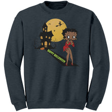 Load image into Gallery viewer, Betty Boop Sweatshirt, Cute Betty Boop Halloween Sweatshirt, Spooky Season Sweatshirt, Funny Halloween Gift For Her Betty Boop Womens Shirt