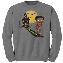 Load image into Gallery viewer, Betty Boop Sweatshirt, Cute Betty Boop Halloween Sweatshirt, Spooky Season Sweatshirt, Funny Halloween Gift For Her Betty Boop Womens Shirt
