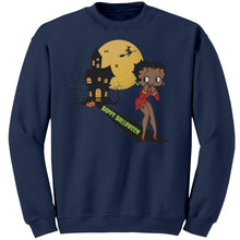 Load image into Gallery viewer, Betty Boop Sweatshirt, Cute Betty Boop Halloween Sweatshirt, Spooky Season Sweatshirt, Funny Halloween Gift For Her Betty Boop Womens Shirt