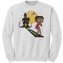 Load image into Gallery viewer, Betty Boop Sweatshirt, Cute Betty Boop Halloween Sweatshirt, Spooky Season Sweatshirt, Funny Halloween Gift For Her Betty Boop Womens Shirt