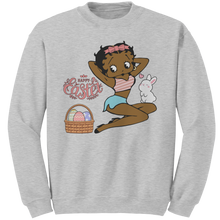 Load image into Gallery viewer, Betty_Boop_Sweatshirt_Cute_Easter_Sweat_Ash_Mockup.png
