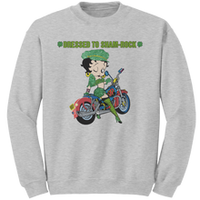 Load image into Gallery viewer, Betty_Boop_Sweatshirt_Dressed_To_Shamro_Ash_Mockup.png