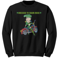 Load image into Gallery viewer, Betty_Boop_Sweatshirt_Dressed_To_Shamro_Black_Mockup.png