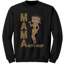 Load image into Gallery viewer, Betty_Boop_Sweatshirt_Leopard_Print_Mam_Black_Mockup.png