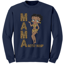 Load image into Gallery viewer, Betty_Boop_Sweatshirt_Leopard_Print_Mam_Navy_Mockup.png