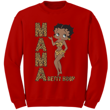 Load image into Gallery viewer, Betty_Boop_Sweatshirt_Leopard_Print_Mam_Red_Mockup.png