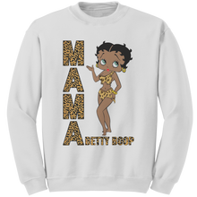 Load image into Gallery viewer, Betty_Boop_Sweatshirt_Leopard_Print_Mam_White_Mockup.png