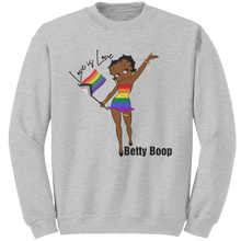 Load image into Gallery viewer, Betty_Boop_Sweatshirt_Love_is_Love_Swea_Ash_Mockup.png