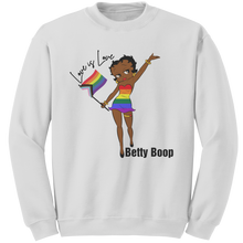Load image into Gallery viewer, Betty_Boop_Sweatshirt_Love_is_Love_Swea_White_Mockup.png