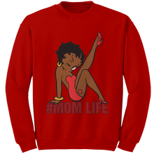 Load image into Gallery viewer, Betty_Boop_Sweatshirt_Mom_Life_Sweatshi_Red_Mockup.png