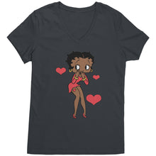 Load image into Gallery viewer, Betty Boop T-Shirt Gifts for Her, Cute Betty Boop Birthday Gifts, Betty Boop Shirt, Betty Boop Gifts, Valentines Day Shirt, Womens V-Neck