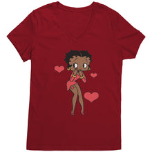 Load image into Gallery viewer, Betty Boop T-Shirt Gifts for Her, Cute Betty Boop Birthday Gifts, Betty Boop Shirt, Betty Boop Gifts, Valentines Day Shirt, Womens V-Neck
