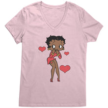 Load image into Gallery viewer, Betty Boop T-Shirt Gifts for Her, Cute Betty Boop Birthday Gifts, Betty Boop Shirt, Betty Boop Gifts, Valentines Day Shirt, Womens V-Neck