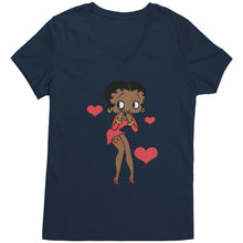 Load image into Gallery viewer, Betty Boop T-Shirt Gifts for Her, Cute Betty Boop Birthday Gifts, Betty Boop Shirt, Betty Boop Gifts, Valentines Day Shirt, Womens V-Neck
