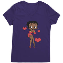 Load image into Gallery viewer, Betty Boop T-Shirt Gifts for Her, Cute Betty Boop Birthday Gifts, Betty Boop Shirt, Betty Boop Gifts, Valentines Day Shirt, Womens V-Neck