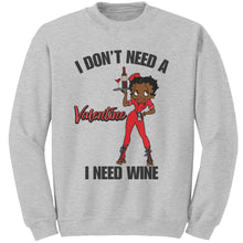 Load image into Gallery viewer, Betty Boop Valentine Sweatshirt, Womens Valentine Sweatshirt, Betty Boop Sweatshirt, Womens Clothing, Valentines Day Gift, Valentine Gift