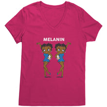 Load image into Gallery viewer, Betty Boop | Afro Girl | Melanin | Betty Boop Merchandise - District Womens V-Neck
