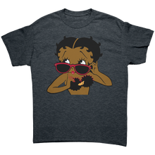 Load image into Gallery viewer, Betty_Boop_with_Glasses_Shirt_Betty_Boo_Dark_Heather_Mockup.png