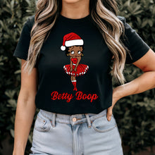 Load image into Gallery viewer, Betty Boop Shirt, Funny Christmas Shirt, Betty Boop Tshirt Christmas Gifts Black Betty Boop Womens Clothing, Betty Boop Christmas Design