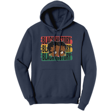 Load image into Gallery viewer, Black_History_Hoodie_Betty_Boop_Hoodie_Navy_Front_Mockup.png