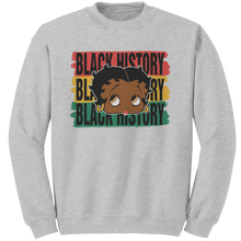 Load image into Gallery viewer, Black_History_Sweatshirt_Betty_Boop_Swe_Ash_Mockup.png