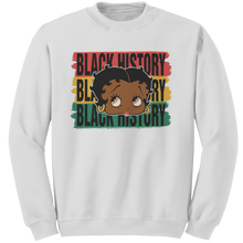 Load image into Gallery viewer, Black_History_Sweatshirt_Betty_Boop_Swe_White_Mockup.png