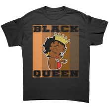 Load image into Gallery viewer, Black_Queen_Shirt_for_Women_Melanin_T-S_Black_Front_Mockup.png