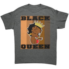 Load image into Gallery viewer, Black_Queen_Shirt_for_Women_Melanin_T-S_Graphite_Heather_Front_Mockup.png
