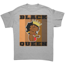 Load image into Gallery viewer, Black_Queen_Shirt_for_Women_Melanin_T-S_Sport_Grey_Front_Mockup.png