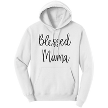 Load image into Gallery viewer, Blessed_Mama_Hoodie_Cute_Mom_Hoodie_Mo_White_Front_Mockup.png