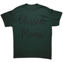 Load image into Gallery viewer, Blessed_Mom_Shirt_Cute_Mom_Tshirt_Mama_Forest_Green_Mockup.png